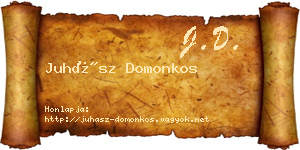 Juhász Domonkos névjegykártya
