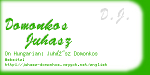 domonkos juhasz business card
